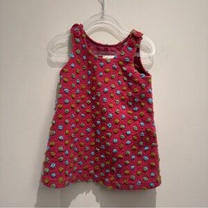 Hannah Anderson - Colorful Polka Dot Textured Baby Dress Size 70 - 6/12 M USA